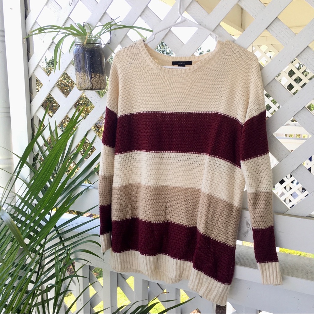 Striped knit sweater